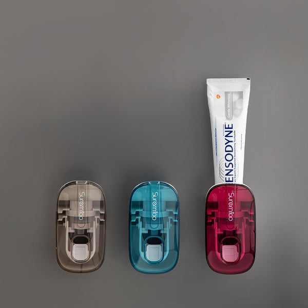 Wall-Mounted Toothpaste Dispenser with Toothbrush Holder