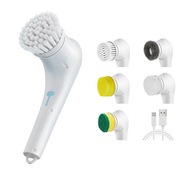 Multifunctional Electric Cleaning Brush with 5 types of brushes/sponges