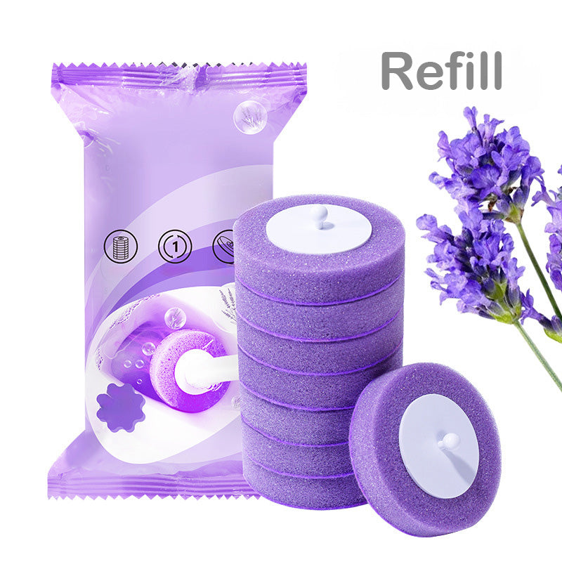 Toilet Brush with Detergent-Infused Disposable Sponges