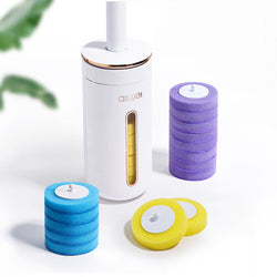 Toilet Brush with Detergent-Infused Disposable Sponges